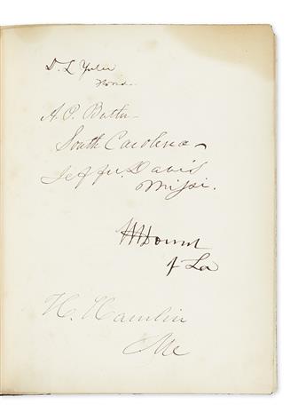 (CONGRESS.) Pair of autograph albums and a seating plan from the 31st Congress.